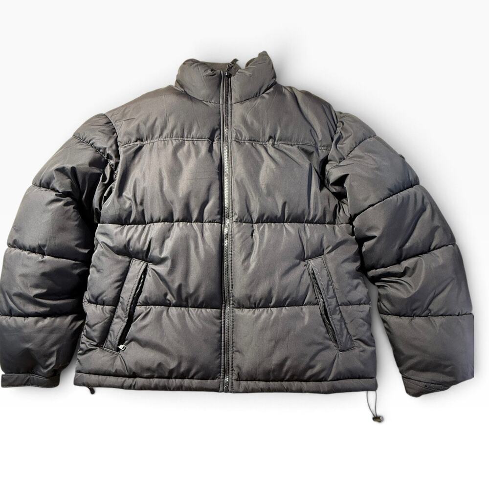 Aeropostale Men’s Large Black Heavyweight Puffer Jacket Recycled Fill